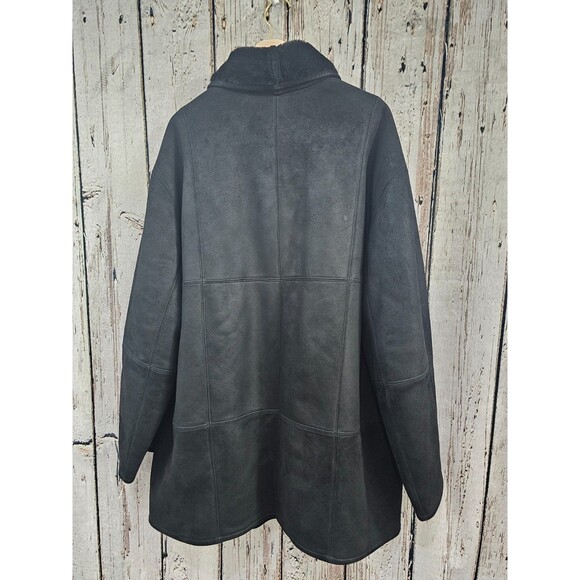 Men's 58 Seraphin France Shearling Mouton Sheapskin Leather Reversible Coat EUC - Picture 10 of 16
